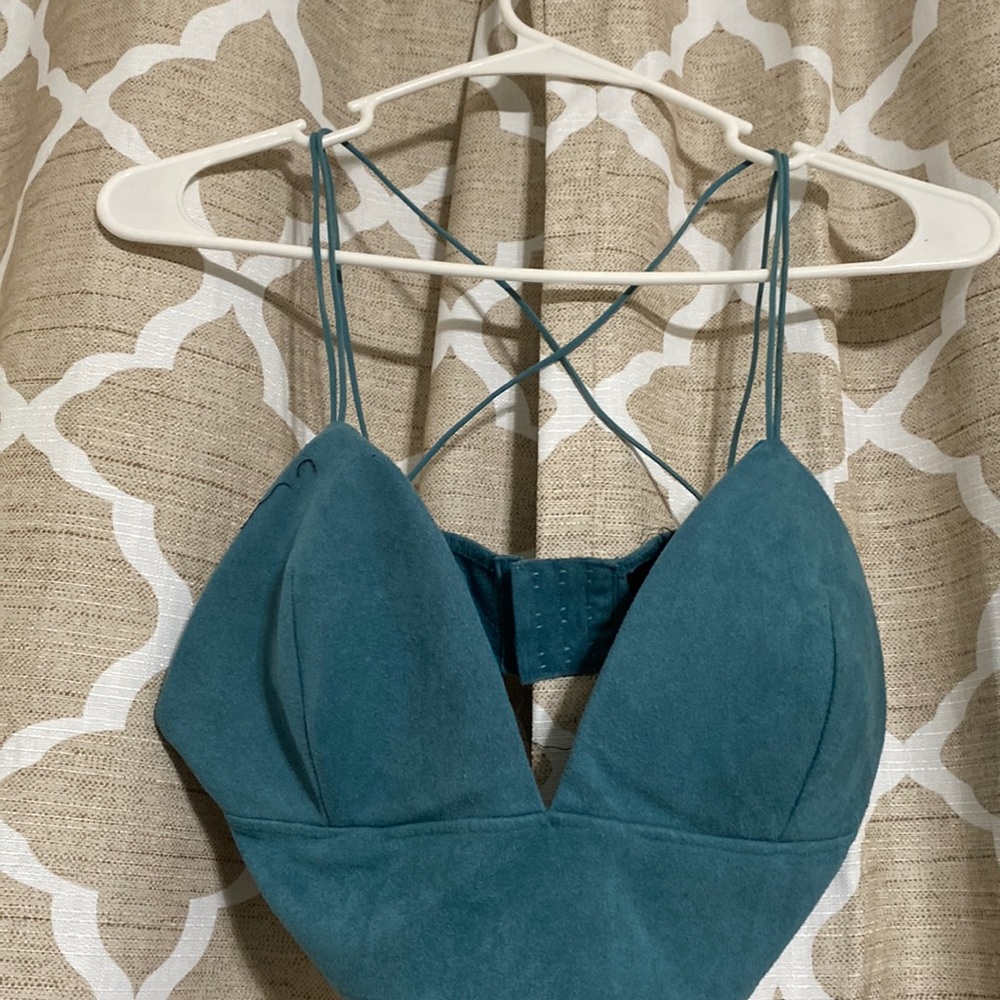 Windsor velvet cropped top/bra!